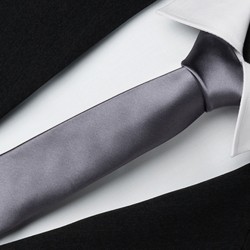 Šedá slim fit kravata Greg 99117