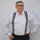 Černo bílé kšandy super široké Assante 90116