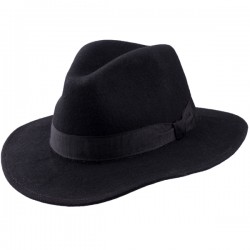 Černý pánský klobouk Mes 85028