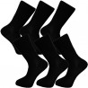 Multipack ponožky 6 párů černé froté chodidlo antibakteriál Assante 741